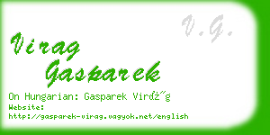 virag gasparek business card